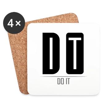 DO IT, Fais-le - Dessous de verre (lot de 4) - blanc - Devant