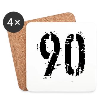 Number 90 - Coasters (set of 4) - white - Front