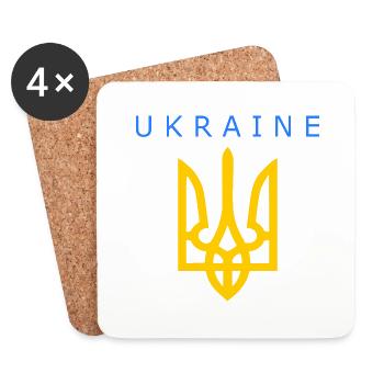 Ukraine - Untersetzer (4er-Set) - Weiß - Vorne