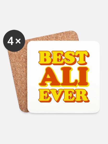 Ali Vorname Lustiges Geschenk - Untersetzer (4er-Set) - Weiß