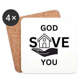 God save you - Coasters (set of 4) - white - Front