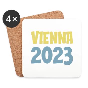 Vienna 2023 Wien - Coasters (set of 4) - white - Front
