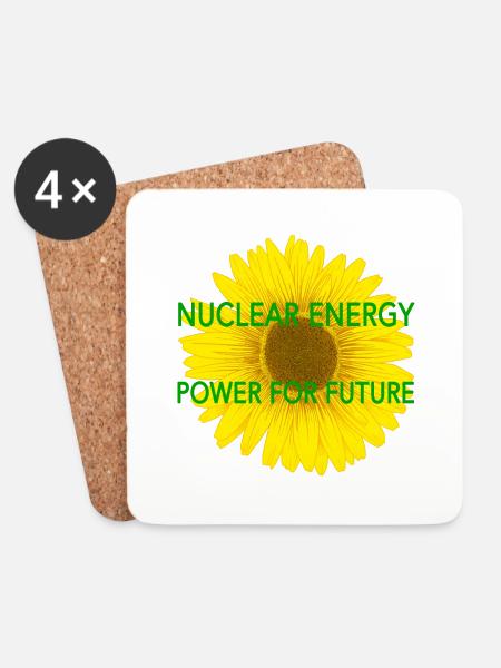 nuclear energy power for future - Untersetzer (4er-Set) - Weiß
