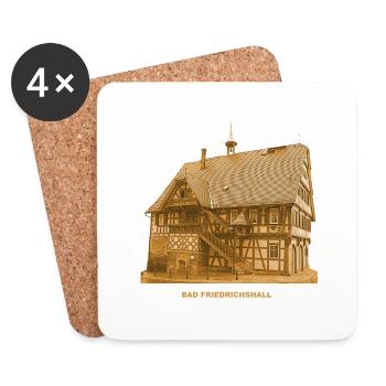 Bad Friedrichshall Old Town Hall Baden-Württemberg - Coasters (set of 4) - white - Front