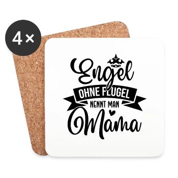 Mutter Spruch Geschenk Mama Muttertag - Untersetzer (4er-Set) - Weiß - Vorne