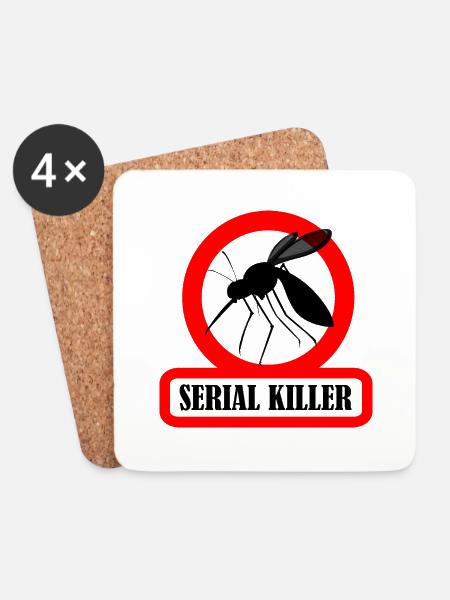 Mücken-Humor-Killer - Untersetzer (4er-Set) - Weiß