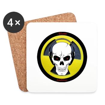 LOGO Atom Nuklear - Untersetzer (4er-Set) - Weiß - Vorne