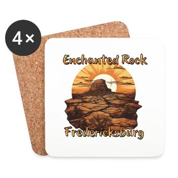 Sunset at Enchanted Rock in Fredericksbur - Coasters (set of 4) - white - Front