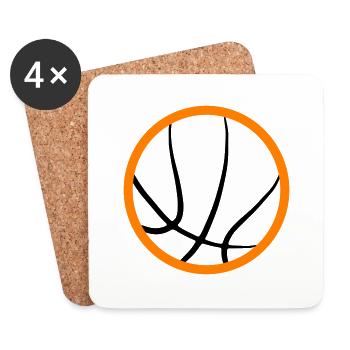Basketbälle 32 - Untersetzer (4er-Set) - Weiß - Vorne