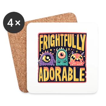 TERRIBLEMENT ADORABLE - Dessous de verre (lot de 4) - blanc - Devant