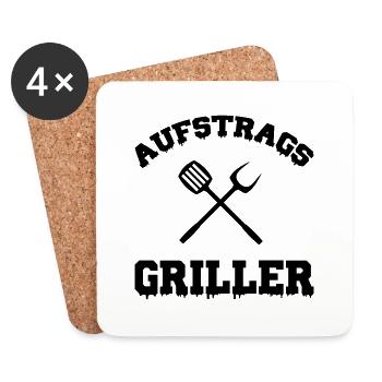 auftrags griller - Untersetzer (4er-Set) - Weiß - Vorne