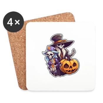 Sorcière 4 - Dessous de verre (lot de 4) - blanc - Devant