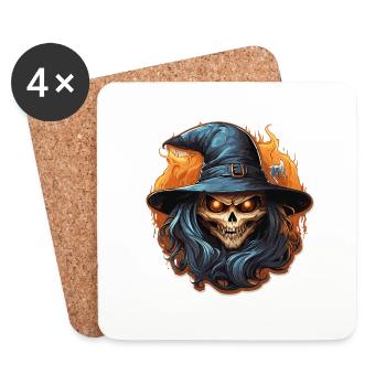 sorcière 12 - Dessous de verre (lot de 4) - blanc - Devant