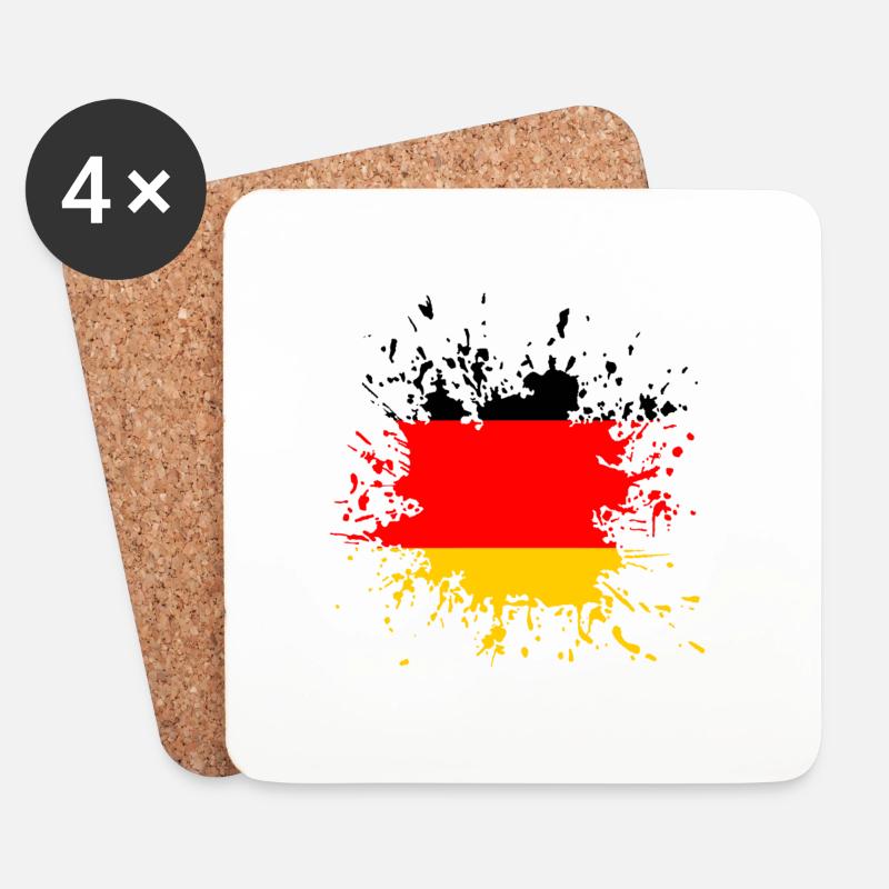 Germany Deutschland - Untersetzer (4er-Set) - Weiß