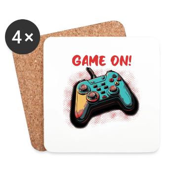 Game on - Untersetzer (4er-Set) - Weiß - Vorne