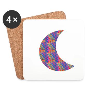 Moon - Coasters (set of 4) - white - Front