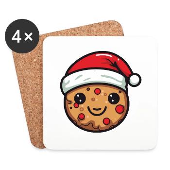 Biscuit de Noël Cuisson - Dessous de verre (lot de 4) - blanc - Devant
