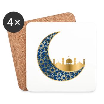 Ramadan Mubarak muslim islam Fasten moslem Allah - Untersetzer (4er-Set) - Weiß - Vorne