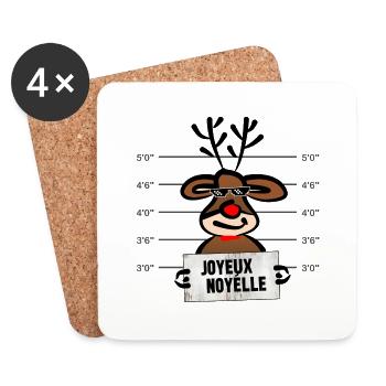 joyeux noyélle - Dessous de verre (lot de 4) - blanc - Devant