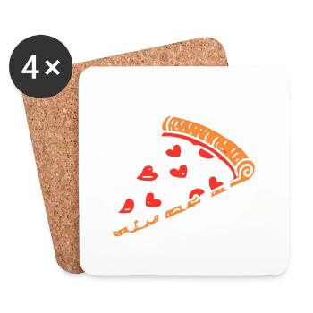 Love at First Slice - Coasters (set of 4) - white - Front