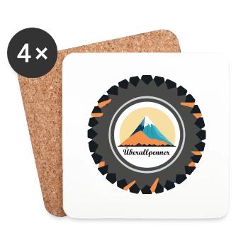 Logo Berge Überallpenner Reifen MPT - Untersetzer (4er-Set) - Weiß - Vorne