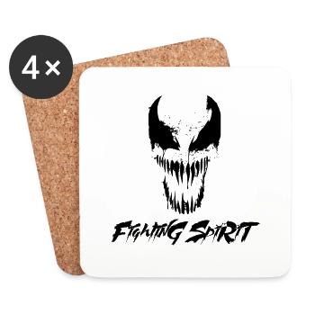 Fighting Spirit Martial Arts MMA - Coasters (set of 4) - white - Front