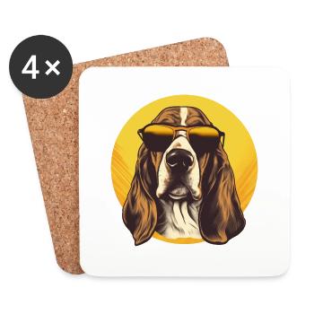 Dachshund - Untersetzer (4er-Set) - Weiß - Vorne