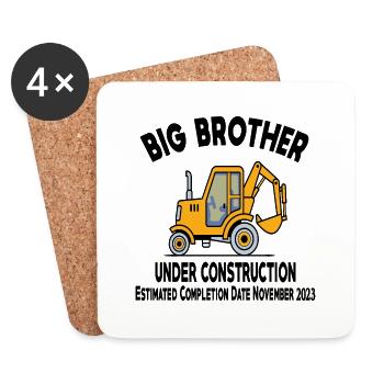 Big Brother Under Construction Announcement retro - Dessous de verre (lot de 4) - blanc - Devant