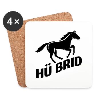 Reitersprüche Hü Brid Pferd - Untersetzer (4er-Set) - Weiß - Vorne