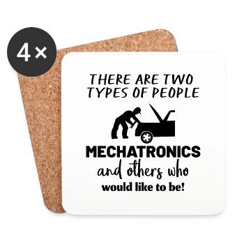 There are two types of people: Mechatronics - Coasters (set of 4) - white - Front