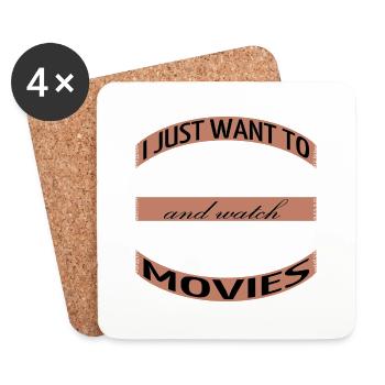 oven baker gift idea bodybuilding movie present - Untersetzer (4er-Set) - Weiß - Vorne