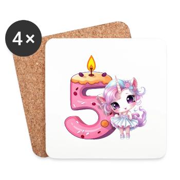 Birthday birthday party birthday gift born - Coasters (set of 4) - white - Front