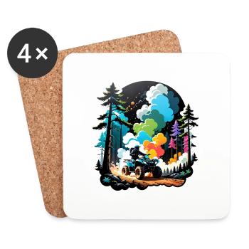 Quad & Off-Road - Coasters (set of 4) - white - Front