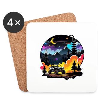 Quad & Off-Road - Coasters (set of 4) - white - Front