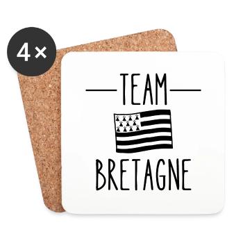 team bretagne - Dessous de verre (lot de 4) - blanc - Devant