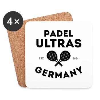 Padel T-Shirt / Padel Ultras Germany - Untersetzer (4er-Set) - Weiß - Vorne