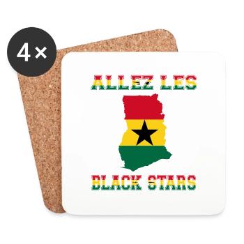 Allez Les Black Stars Maillot Meteors Starlets - Dessous de verre (lot de 4) - blanc - Devant