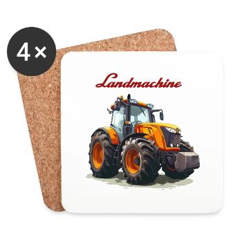 Landmachine - Untersetzer (4er-Set) - Weiß - Vorne