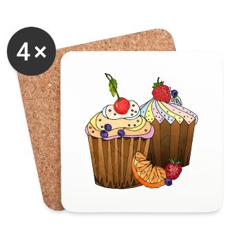 Cakes - Coasters (set of 4) - white - Front