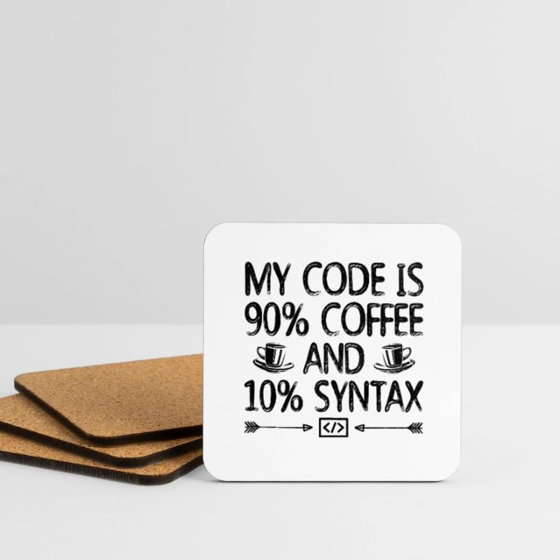 Café Codage Programmeur Codeur Développeur Nerd Coff Dessous de verre (lot de 4)