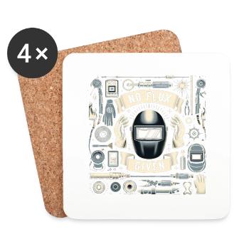Pas de flux donné 18 - Dessous de verre (lot de 4) - blanc - Devant