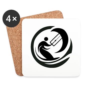 Kitesurfer - Untersetzer (4er-Set) - Weiß - Vorne