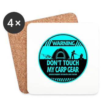 Carp warning - Coasters (set of 4) - white - Front