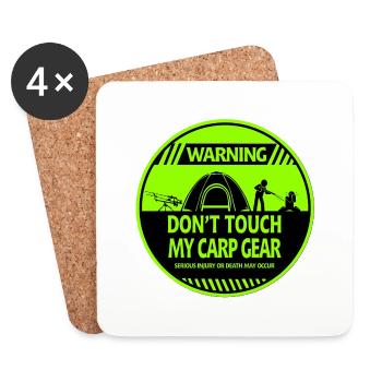 Carp warning - Coasters (set of 4) - white - Front