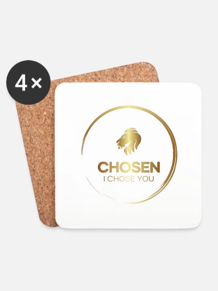 Chosen Gold - Coasters (set of 4) - white