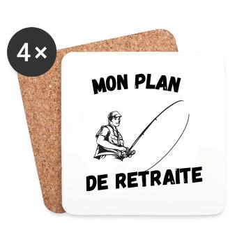 MON PLAN DE RETRAITE - Dessous de verre (lot de 4) - blanc - Devant