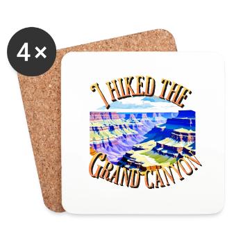 J’ai fait une randonnée dans le Grand Canyon Arizona Men Women - Dessous de verre (lot de 4) - blanc - Devant