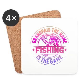 fisch, fisch, angeln, see, meer, angeln, fauna, exotisch - Untersetzer (4er-Set) - Weiß - Vorne