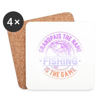 fisch, fisch, angeln, see, meer, angeln, fauna, exotisch - Untersetzer (4er-Set) - Weiß - Vorne