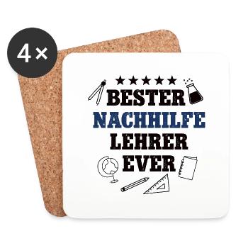 Bester Nachhilfe Lehrer Student Nachhilfelehrer - Untersetzer (4er-Set) - Weiß - Vorne